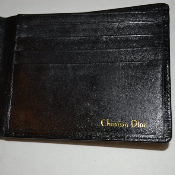 Dior | Bags | Christian Dior Black Leather Bifold Wallet Mens | Poshmark